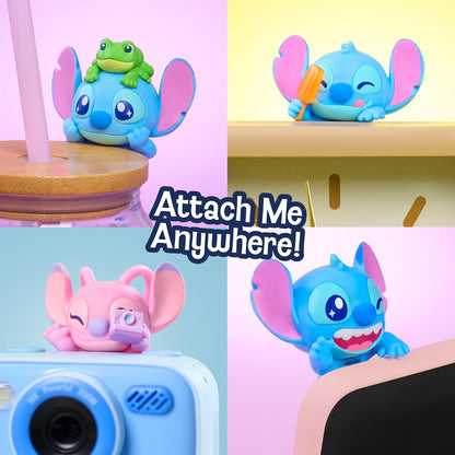 Disney Stitch Attachmeez Collectible Mini Figure Blind Box - Hangs Off Books, Phones, Cups & More, Unbox, Attach & Display, For Kids, Fans & Collectors by Just Play