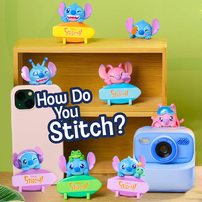 Disney Stitch Attachmeez Collectible Mini Figure Blind Box - Hangs Off Books, Phones, Cups & More, Unbox, Attach & Display, For Kids, Fans & Collectors by Just Play