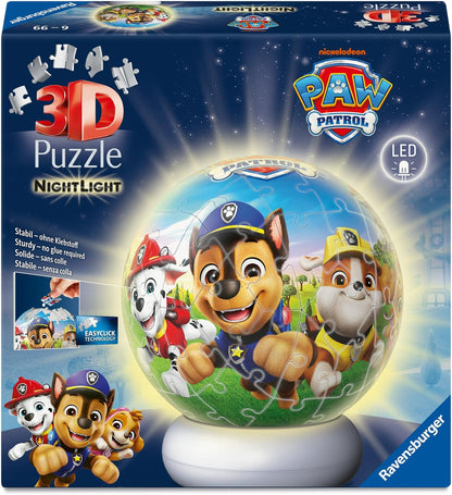 Ravensburger Paw Patrol 72-Piece Nightlight Puzzle – Glow-in-the-Dark Puzzle Toy for Kids, Fun & Interactive Bedroom Décor