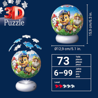 Ravensburger Paw Patrol 72-Piece Nightlight Puzzle – Glow-in-the-Dark Puzzle Toy for Kids, Fun & Interactive Bedroom Décor