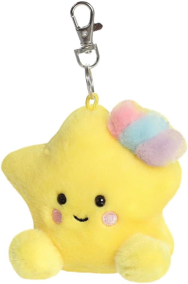 AURORA, 34190, Palm Pals Pisces Shooting Star Clip-On, 10cm, Soft Toy, Yellow