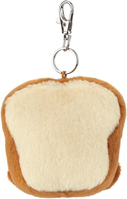 AURORA,61651, Palm Pals Buttery Toast Clip-On, 10cm, Soft Toy, Brown