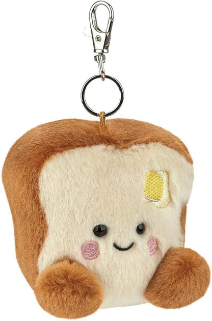 AURORA,61651, Palm Pals Buttery Toast Clip-On, 10cm, Soft Toy, Brown