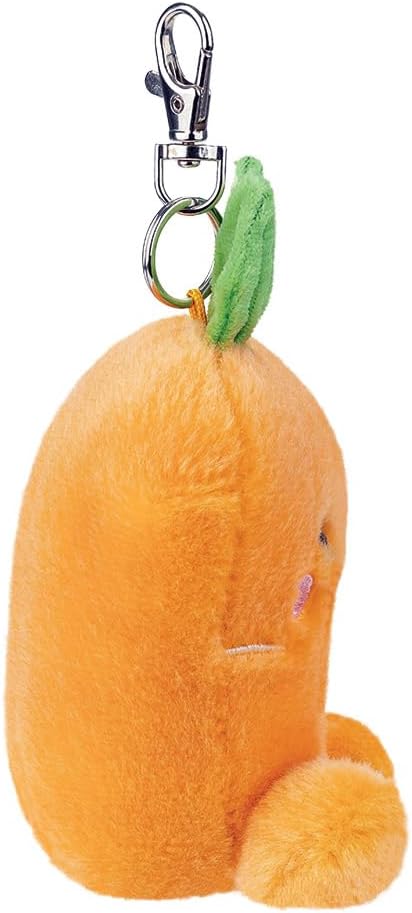 AURORA, 61652, Palm Pals Cheerful Carrot Clip-On, 10cm, Soft Toy, Orange