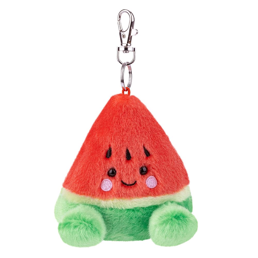 AURORA, 61653, Palm Pals Sandy Watermelon Clip-On, 10cm, Soft Toy, Red & Green