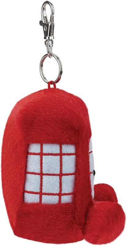 AURORA, 61655, Palm Pals Hattie Telephone Box Clip-On, 10cm, Soft Toy, Red