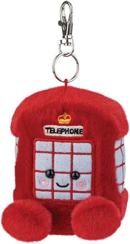 AURORA, 61655, Palm Pals Hattie Telephone Box Clip-On, 10cm, Soft Toy, Red