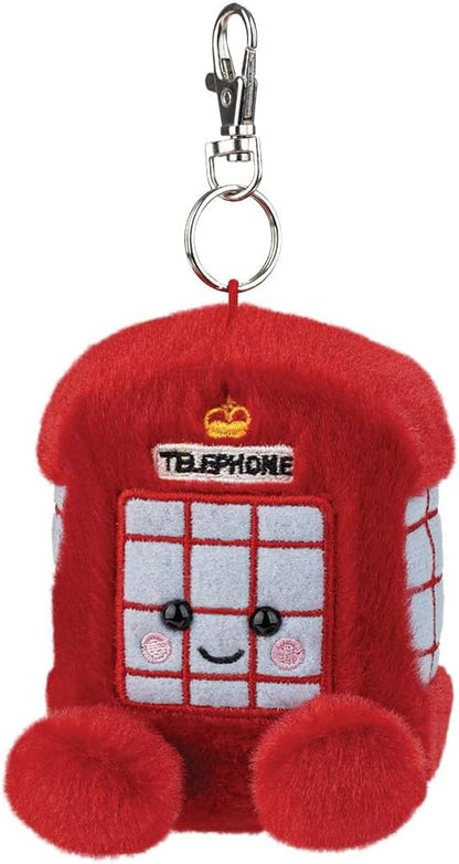 AURORA, 61655, Palm Pals Hattie Telephone Box Clip-On, 10cm, Soft Toy, Red