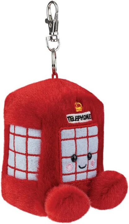 AURORA, 61655, Palm Pals Hattie Telephone Box Clip-On, 10cm, Soft Toy, Red