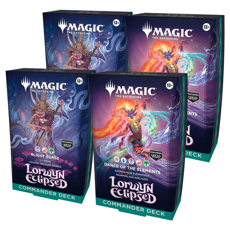 Magic: The Gathering Lorwyn Eclipsed - Commander Deck Bundle 4 Decks