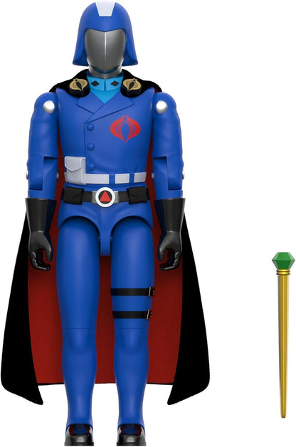 Super7 G.I. Joe Reaction+ Wave 06 Cobra Commander (Film, Black Cape) Action Figure