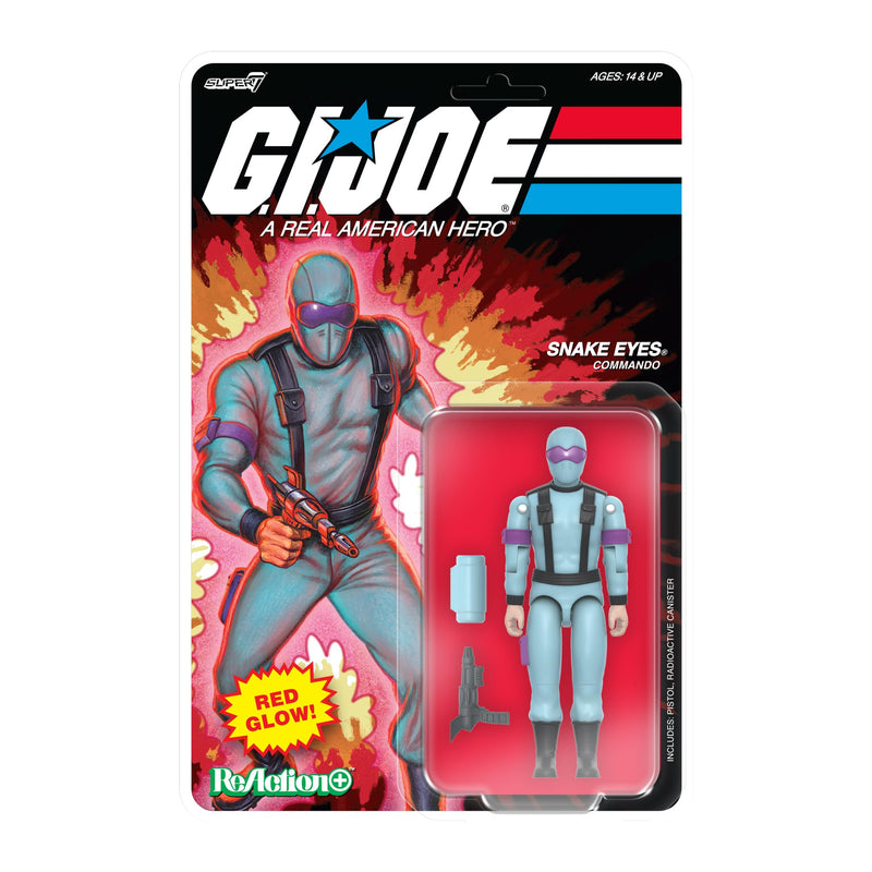 Super7 G.I. Joe ReAction + Wave 06 - Snake Eyes (Red Glow, Crystal Poison) Action Figure