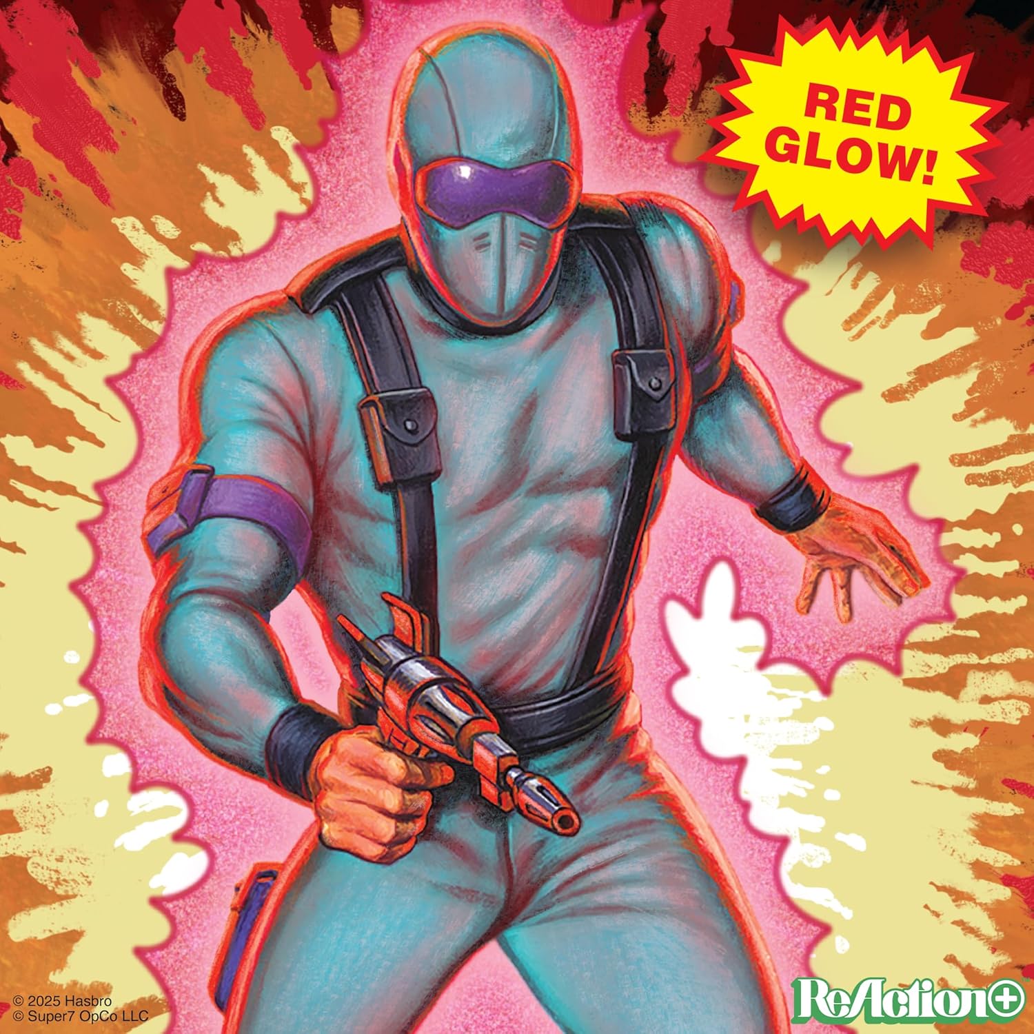 Super7 G.I. Joe ReAction + Wave 06 - Snake Eyes (Red Glow, Crystal Poison) Action Figure