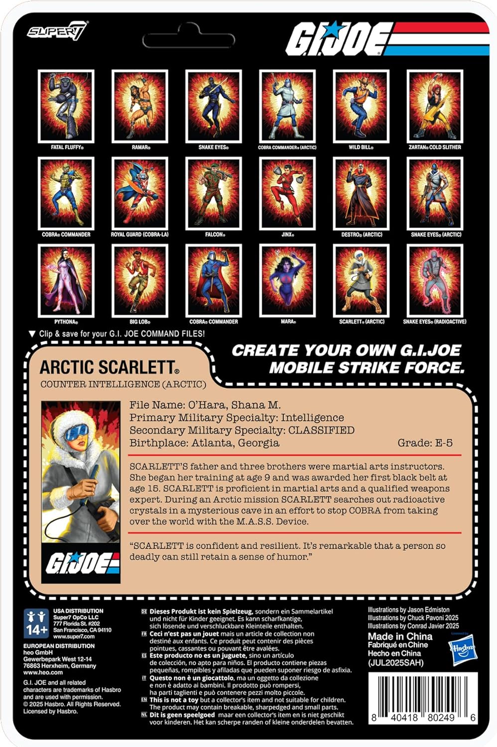 Super7 G.I. Joe Reaction+ Wave 06 Arctic Scarlett Action Figure