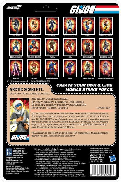 Super7 G.I. Joe Reaction+ Wave 06 Arctic Scarlett Action Figure