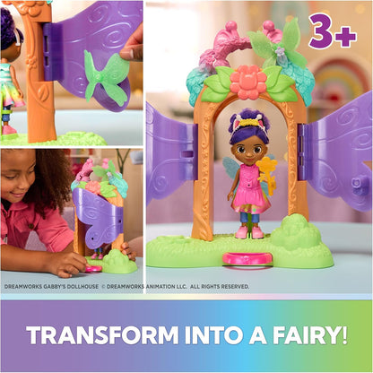 Gabby's Dollhouse Fairylandia, Fairy Magic Reveal Playset with Transforming Feature and Dollhouse Accessories, Kids Toys for Girls and Boys Ages 3 and Up