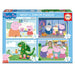 Educa - Peppa Pig | Set van 4 progressieve kinderpuzzels van 20 tot 80 stukjes. Geschatte afmetingen in gemonteerde toestand: 28 x 20 cm. Geweldige stukken perfect afgewerkt. +4 jaar (20329