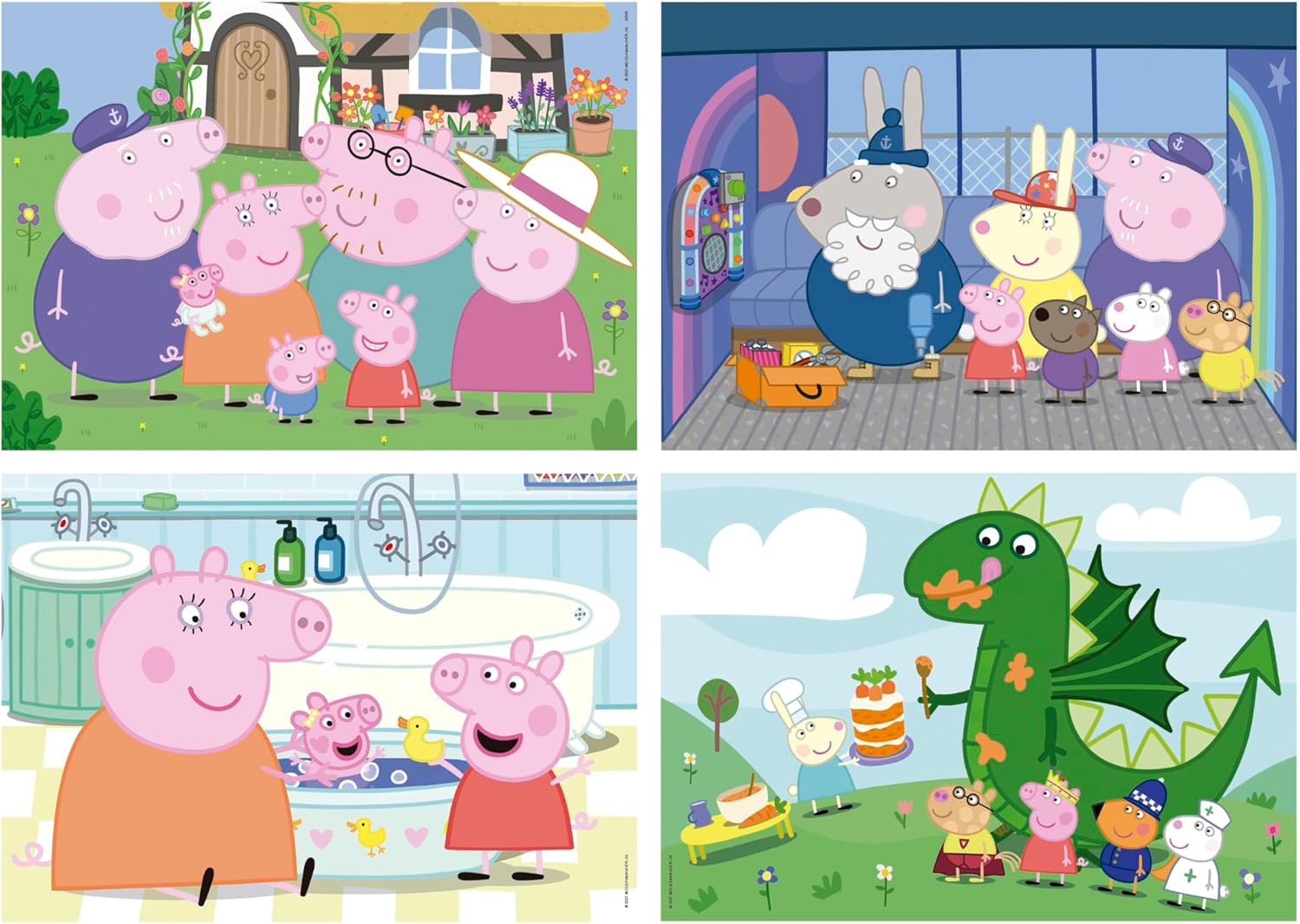 Educa - Peppa Pig | Set van 4 progressieve kinderpuzzels van 20 tot 80 stukjes. Geschatte afmetingen in gemonteerde toestand: 28 x 20 cm. Geweldige stukken perfect afgewerkt. +4 jaar (20329