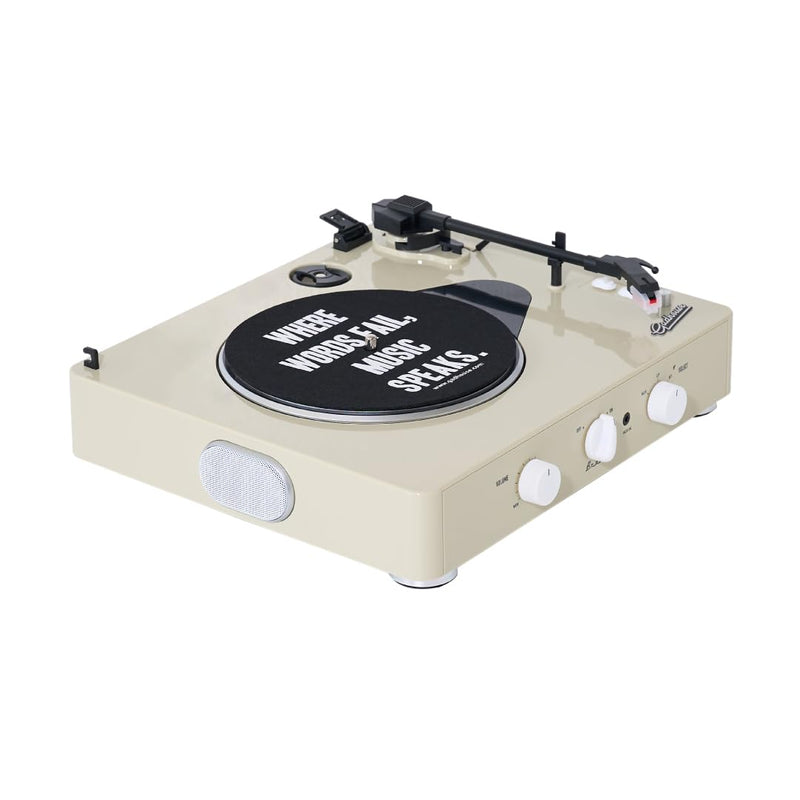 Brad Mkii Record Player (Built-In Bluetooth 5.0 & Pitch Control) (Ivory)