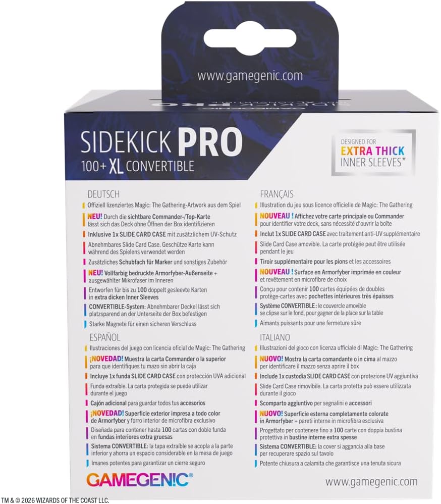 Gamegenic MTG Lorwyn Eclipsed Sidekick Pro 100+ XL Ashling Game Accessory, Solid and Sturdy Box Safely Protects, Multilingual