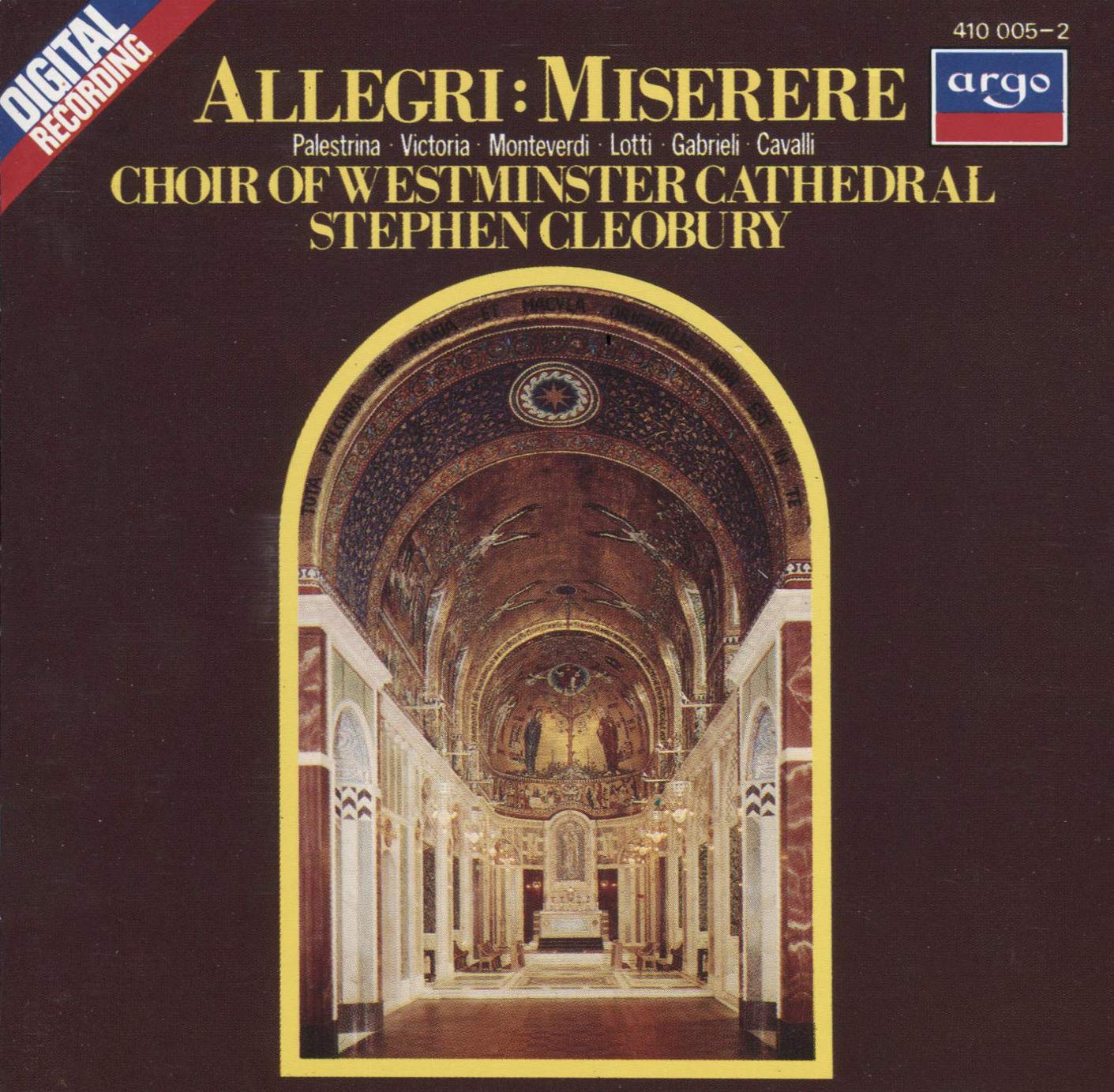 `Allegri: Miserere; Cleobury, W`