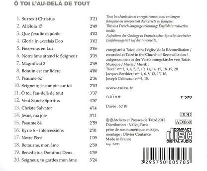 Taize: O Toi l´au-dela de tout