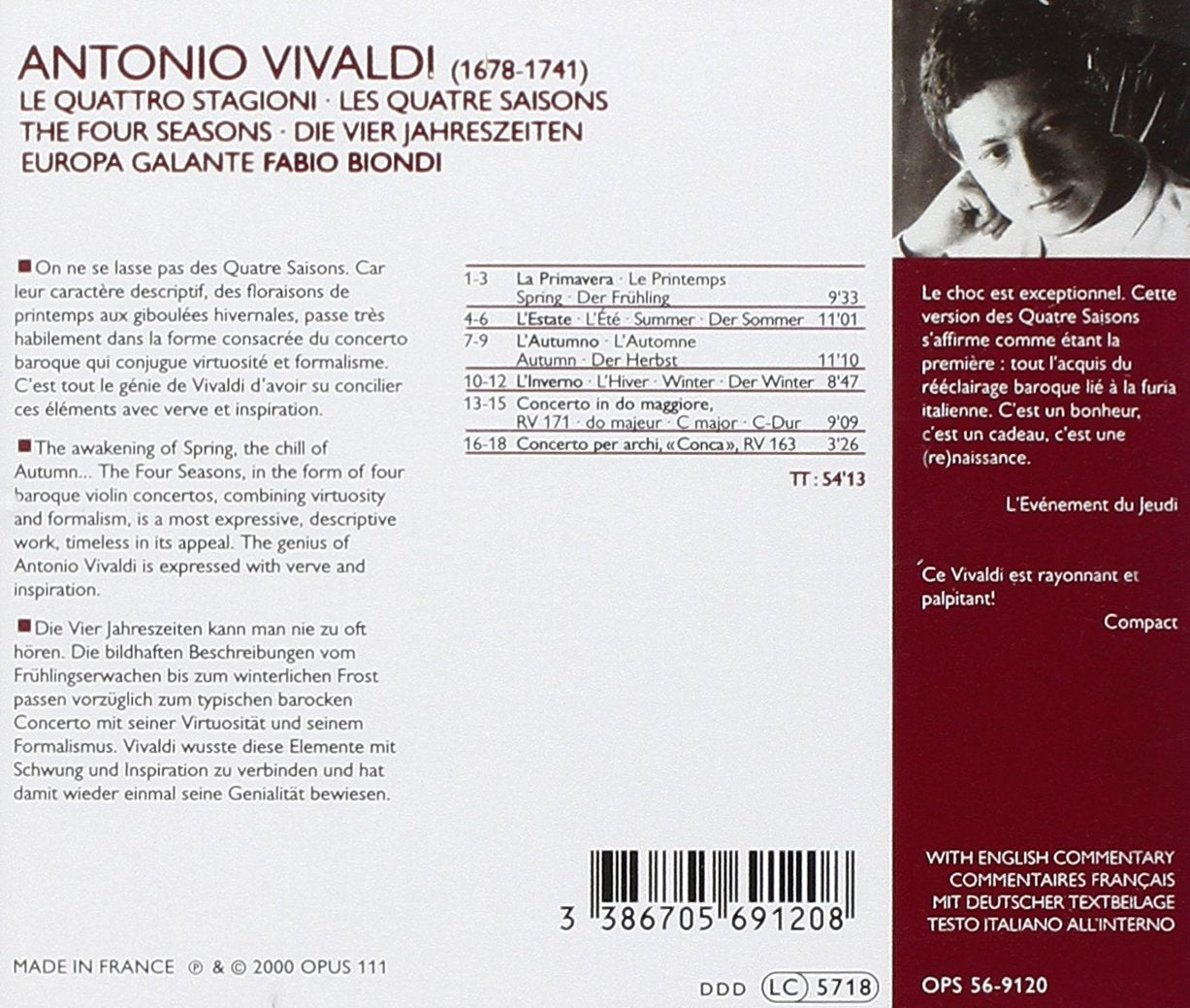 Le Quattro Stagioni (Biondi, Europa Galante)