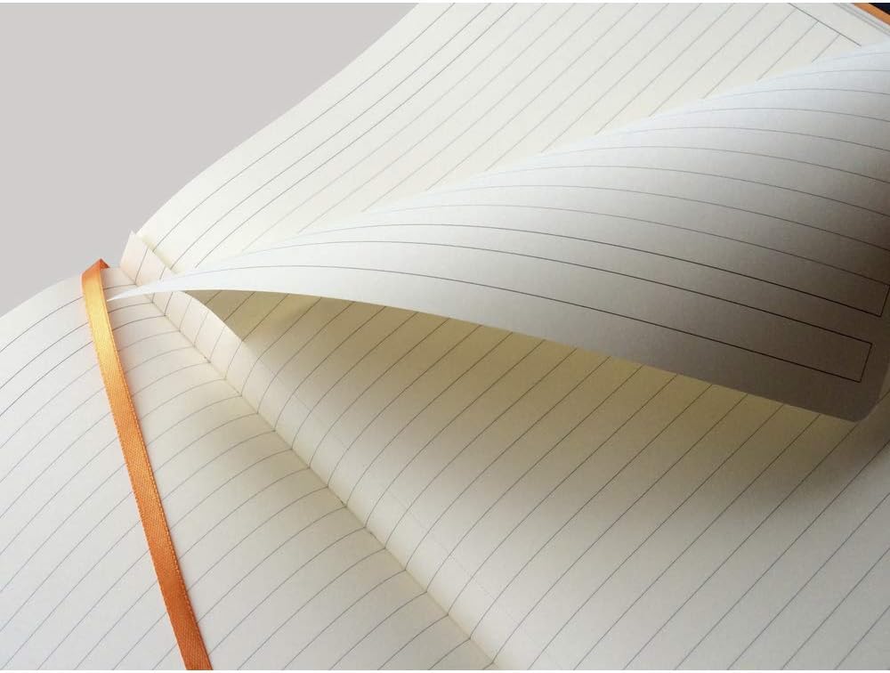 RHODIA 117701C - Silver Flexible Notebook - A4+ - Lined - 160 Detachable Pages - Ivory Clairefontaine Paper 90 g/m - Bookmark, Elastic Closure - Faux Leather Cover - Rhodiarama Collection