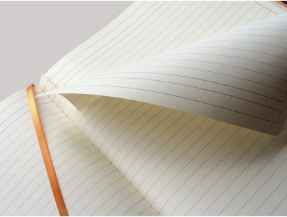 RHODIA 117701C - Silver Flexible Notebook - A4+ - Lined - 160 Detachable Pages - Ivory Clairefontaine Paper 90 g/m - Bookmark, Elastic Closure - Faux Leather Cover - Rhodiarama Collection