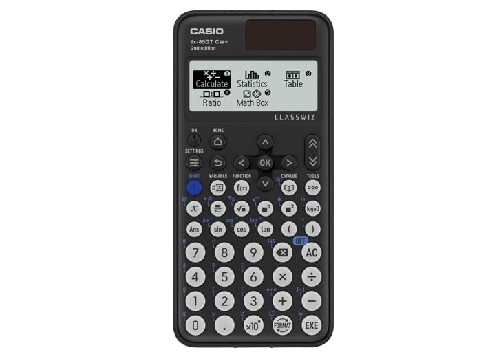 Casio fx-85GTCW+ Scientific Calculator Black (UK Version) - Upgrade from previous fx-85GTCW model