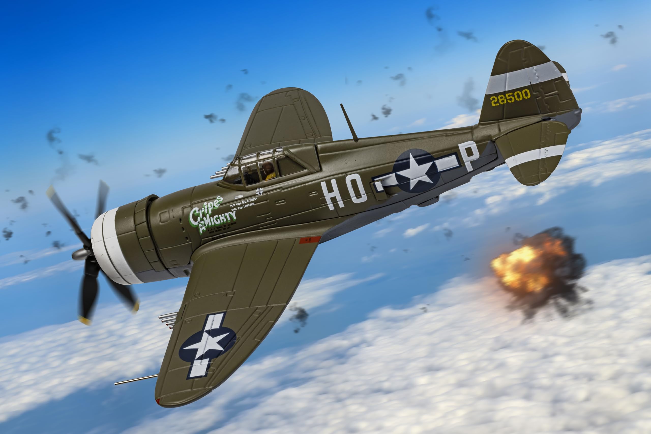 Corgi AA33828 Republic P-47D Thunderbolt - 42-8500/HO-P - 'Cripes A' Mighty' Druckguss-Modell für Erwachsene, ab 14 Jahren, Sammler