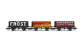 TT:120 Hornby TT6042 7 Plank Wagon triple pack - Lowe & Warwick Bernard T Frost Shirebrook