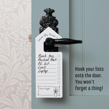 IF Journals for Life - Leave the House Lists, Tear-out door hanger shaped list book, For family and home organisation