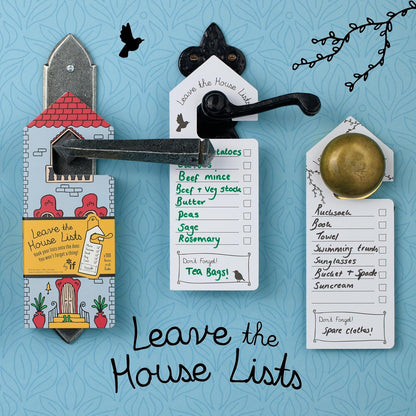 IF Journals for Life - Leave the House Lists, Tear-out door hanger shaped list book, For family and home organisation