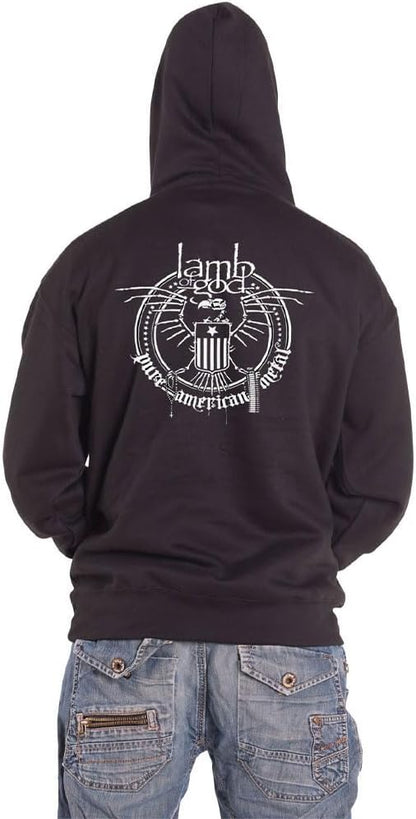 Lamb of God Skeleton Eagle Pullover Hoodie M Black