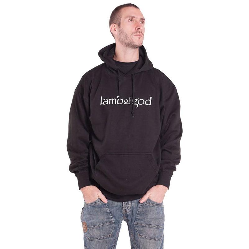 Lamb of God Skeleton Eagle Pullover Hoodie M Black