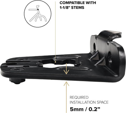 Polisport 8632900031 Adattatore A-Head Per Attacchi Con Cavi Standard E Integrati, Per Tutti I Seggiolini Anteriori Polisport, Richiede 5 Mm Di Montaggio, Nero