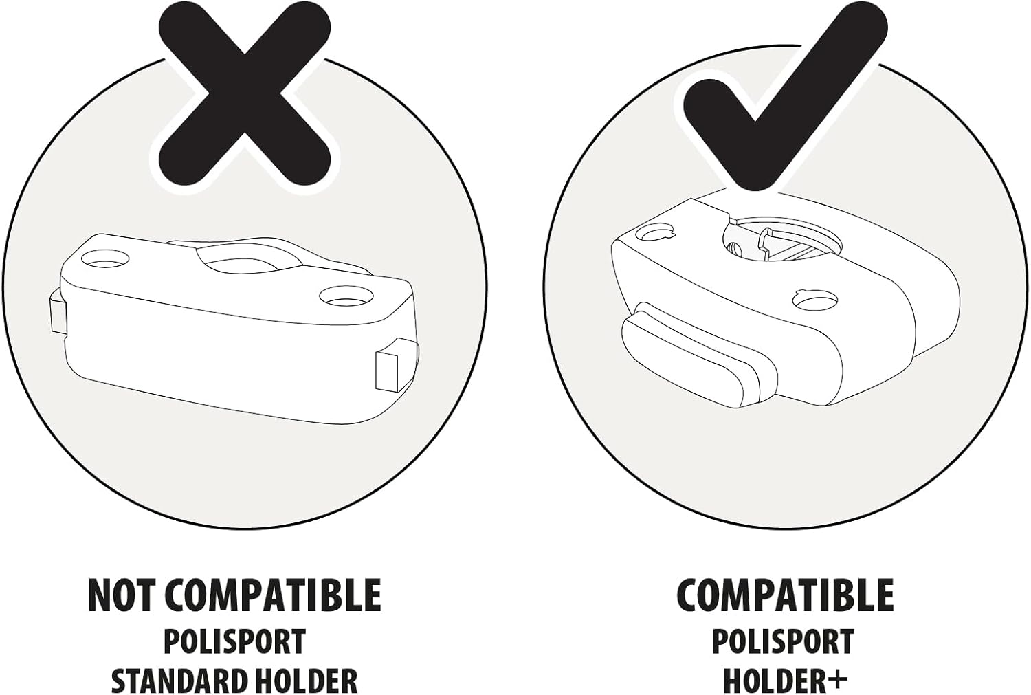 Polisport 8632900031 Adattatore A-Head Per Attacchi Con Cavi Standard E Integrati, Per Tutti I Seggiolini Anteriori Polisport, Richiede 5 Mm Di Montaggio, Nero