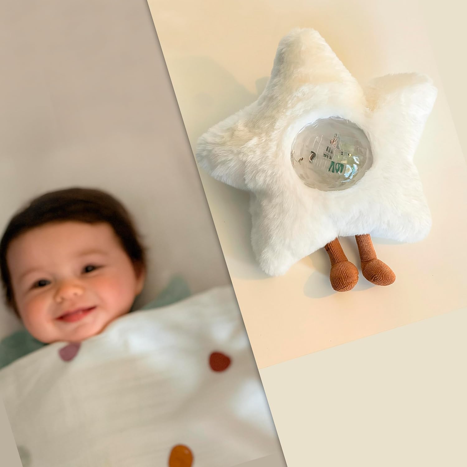 ZAZU GAIA Galaxy Projektor für Baby & Kinder – Nachtlicht mit Polarlicht-Effekt, Soundmaschine (10 Melodien), Weinsensor, Timer & Akku – Einschlafhilfe ab Geburt