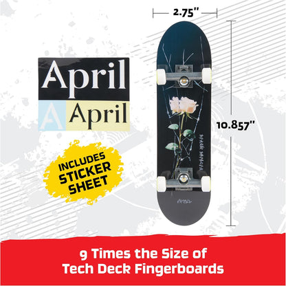 TECH DECK, April Handboard; Authentic Mini Skateboards, Kids Toys for Boys & Girls, Ages 6 and up (Hands Use Only