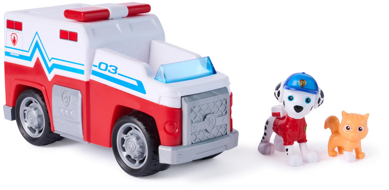 Paw Patrol: Search & Rescue, Marshall Rescue Responder Vehicle with 2 Figures, Toy Truck with Pull-Back Action, Kids Toys for Boys and Girls Ages 3+