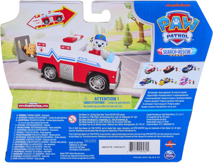 Paw Patrol: Search & Rescue, Marshall Rescue Responder Vehicle with 2 Figures, Toy Truck with Pull-Back Action, Kids Toys for Boys and Girls Ages 3+