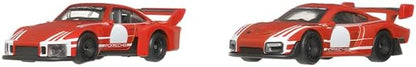 Hot Wheels Premium Car Culture 2-Pack of 1:64 Scale Vehicles, Unique Pairings, Real Riders Tires, Metal/Metal Chassis, Toy for Collectors, JHW51