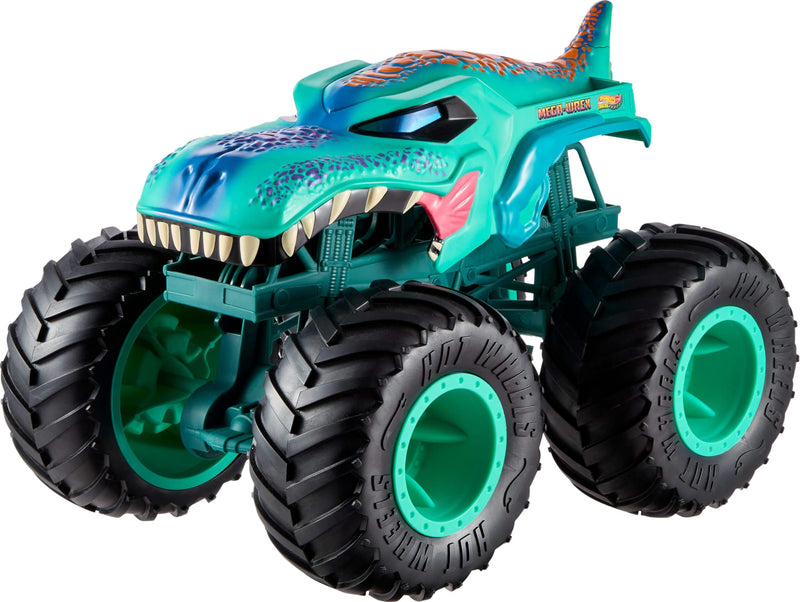 Hot Wheels Monster Trucks Toy Truck, Colossal Mega-Wrex Fan-Favorite Character with Big Wheels & Bright Detail, Monster Trucks Live, JJN47