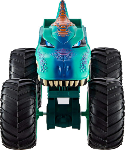 Hot Wheels Monster Trucks Toy Truck, Colossal Mega-Wrex Fan-Favorite Character with Big Wheels & Bright Detail, Monster Trucks Live, JJN47