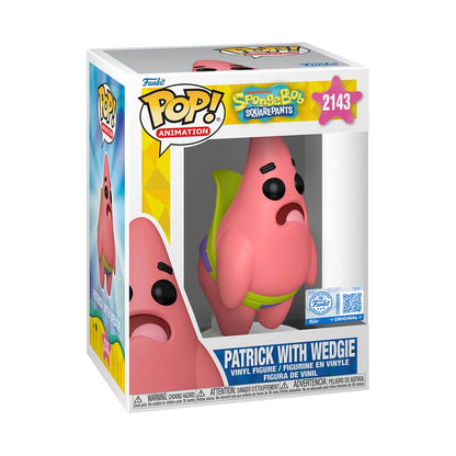 Funko Pop! Animation Spongebob Squarepants Patrick with Wedgie Vinyl Figure, Exclusive Collectible #2143, 5.3 Inches Tall