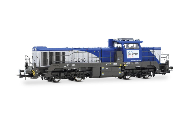 Jouef HJ2471 Europorte, Vossloh DE 18 Diesellokomotive, Silber/blau Livery, ep. VI Lokomotive - Diesel