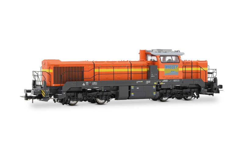 Jouef HJ2472 Millet Rail, Vossloh DE 18 Diesellokomotive, orange/grau Livery, ep. VI Lokomotive - Diesel