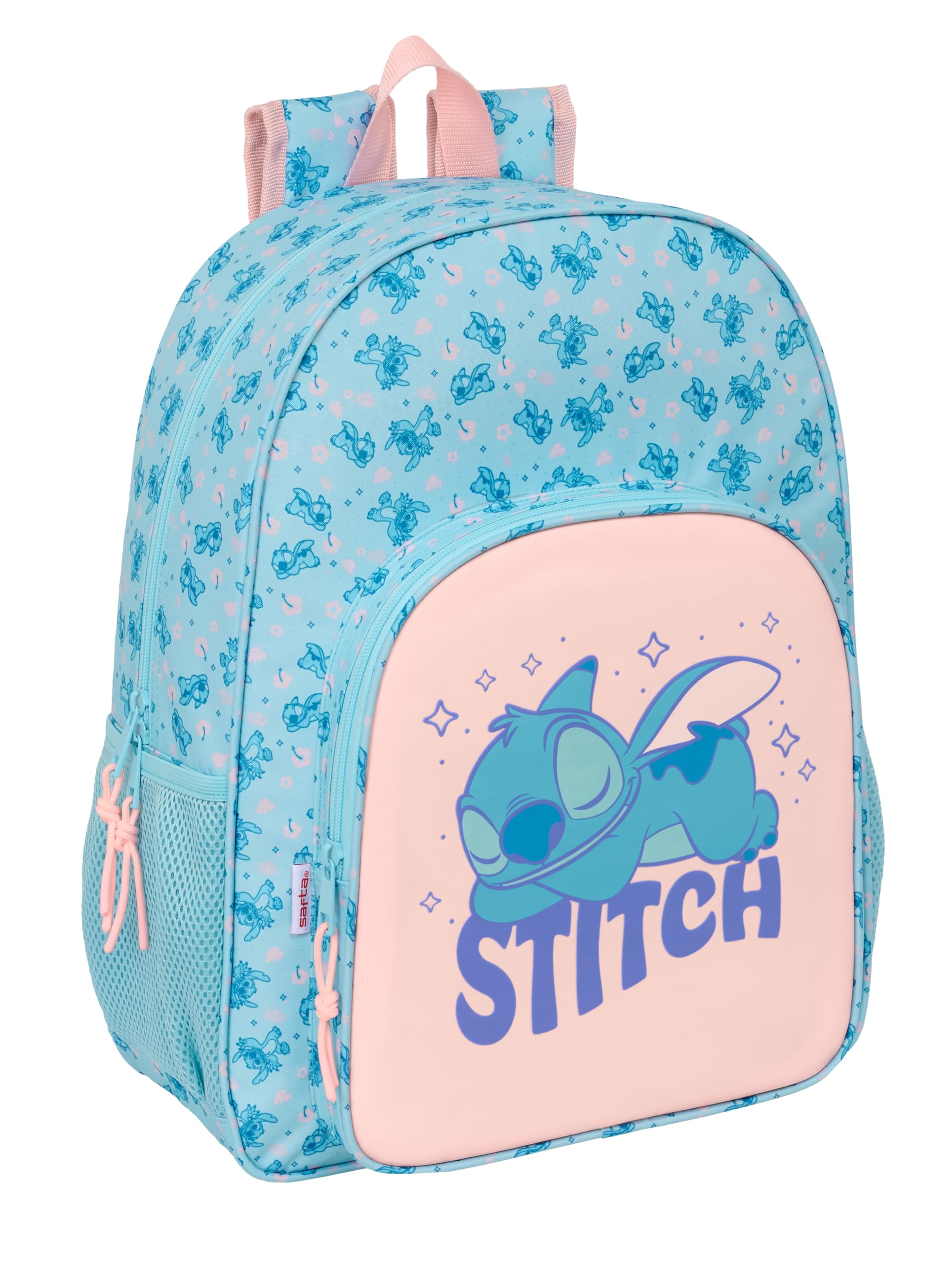 STITCH OHANA – Children's School Backpack, Children's Backpack, Adaptable to Trolley, Ideal for School Children, Comfortable and Versatile, Quality and Resistance, 33 x 14 x 42 cm