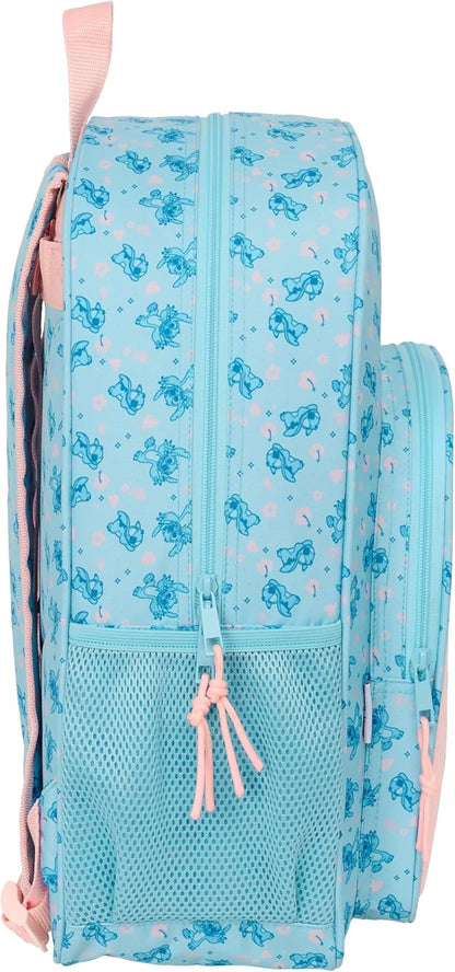 STITCH OHANA – Children's School Backpack, Children's Backpack, Adaptable to Trolley, Ideal for School Children, Comfortable and Versatile, Quality and Resistance, 33 x 14 x 42 cm